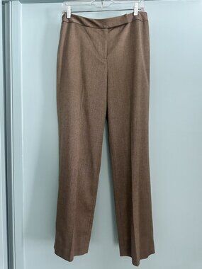 Kate Hill Brown Straight-Leg Dress Trousers